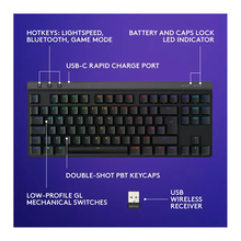 LOGITECH G515 TKL Wireless Mechanical Gaming Keyboard - Black - 5