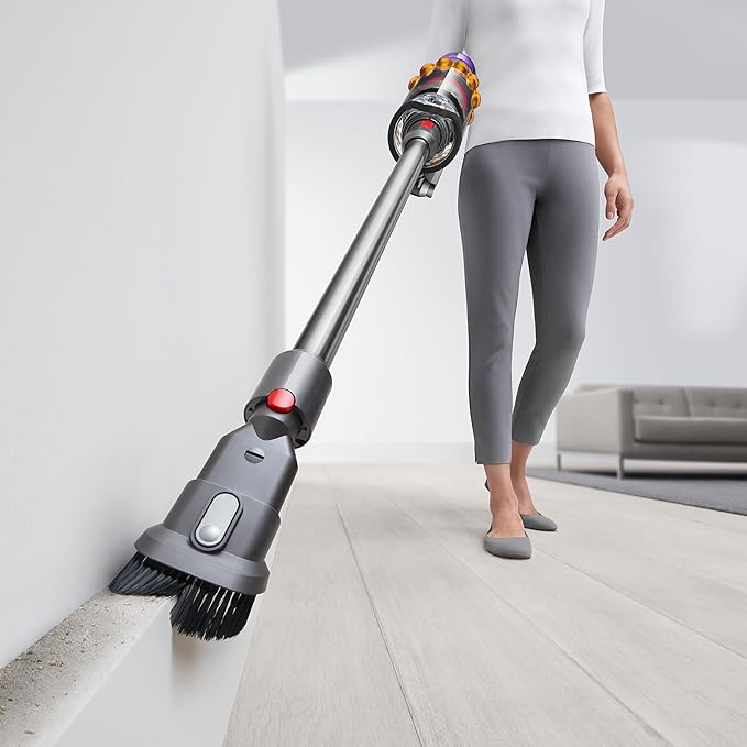 Dyson V15 Detect Absolute Stick Vacuum, Powder - Yellow/Iron/Nickel - 6