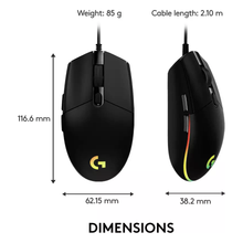 Logitech G203 Wired Gaming Mouse - Black - 8