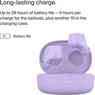 Belkin SoundForm Bolt True Wireless Earbuds, Wireless earphones with mic for iPhone, Galaxy and more - Lavender - 5
