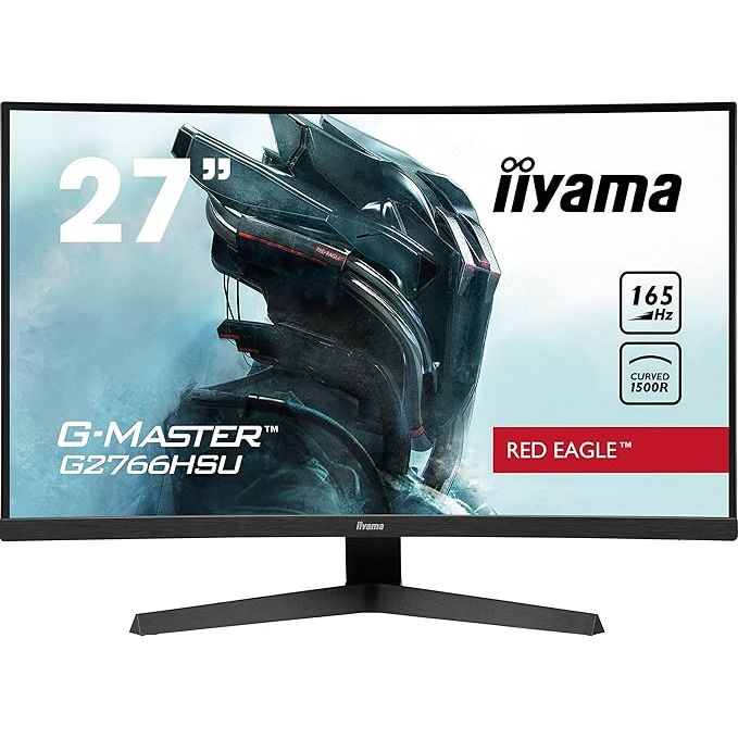 iiyama G-Master Curved 1500R 27 Inch VA LCD, 2 x HDMI, 1 x DisplayPort, USB x 2, 2 x 2W Speaker G2766HSU-B1 - 1