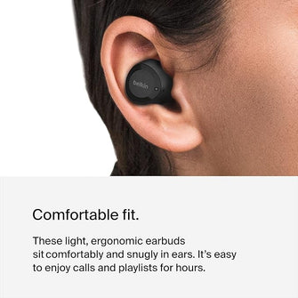 Belkin SoundForm Bolt True Wireless Earbuds – 28H Battery, IPX4, Bluetooth Mic - Black - 4