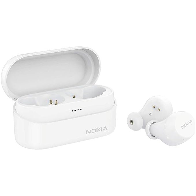 Nokia BH-405 Power Earbuds Lite – True Wireless, 35H Playtime, IPX7 Waterproof, Bluetooth, Wireless Charging Case - Snow White - 1