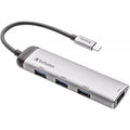 Verbatim USB-C Multiport Hub – 4-Port USB 3.2 Gen 1 Adapter - Silver - 1