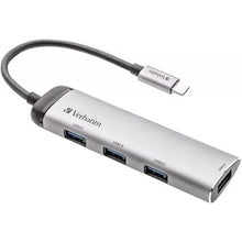 Verbatim USB-C Multiport Hub – 4-Port USB 3.2 Gen 1 Adapter - Silver - 1