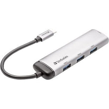 Verbatim USB-C Multiport Hub – 4-Port USB 3.2 Gen 1 Adapter - Silver - 4