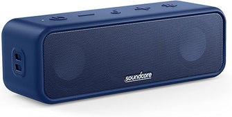 Soundcore 3 Bluetooth Speaker by Anker – Waterproof, BassUp, 24H Playtime - Blue - 1