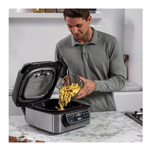 NINJA Foodi AG301UK 5-in-1 Health Grill & Air Fryer - Black & Brushed Steel - 3