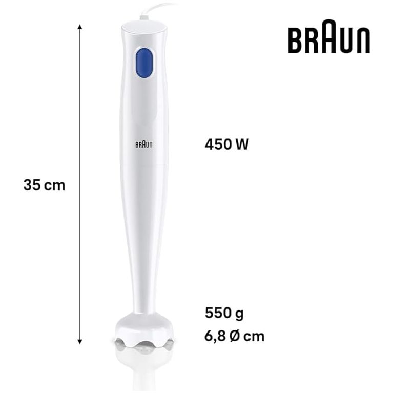 Braun MultiQuick 1 MQ10 Hand Mixer – 450W, EasyTwist, 600ml Beaker - White - 4