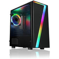 CiT Seven MATX RGB PC Gaming Case, Micro-ATX & Mini ITX Support - Black - 1