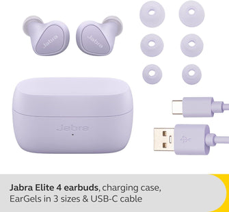 Buy Gadcet Dagenham,Jabra Elite 4 Wireless Earbuds, Active Noise Cancelling - Lilac - Gadcet UK | UK | London | Scotland | Wales| Near Me | Cheap | Pay In 3 | Headphones & Headsets