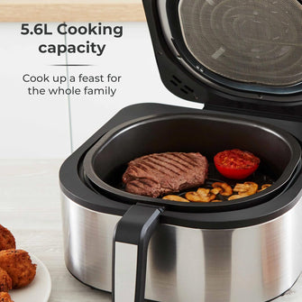 Buy Gadcet Dagenham,Tower T17086 Vortx 5-in-1 Air Fryer & Grill – 5.6L with Crisper - Black - Gadcet UK | UK | London | Scotland | Wales| Near Me | Cheap | Pay In 3 | Kitchen Appliances