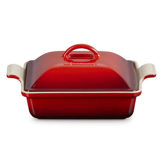 Buy Gadcet Dagenham,Le Creuset 23cm Heritage Stoneware Dish with Lid – Cerise - Gadcet UK | UK | London | Scotland | Wales| Near Me | Cheap | Pay In 3 | Kitchen & Dining