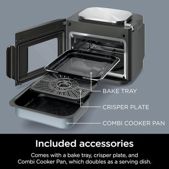 Buy Universal Electronics Limited,Ninja Combi All-in-One Multicooker, Oven, & Air Fryer, Complete Meals in 15 Mins, 14-in-1 Functions, Combi Cooker + Air Fry, Bake, Roast, Slow Cook and More, 3 Accessories, Stainless Steel, SFP701 - Gadcet UK | UK | London | Scotland | Wales| Near Me | Cheap | Pay In 3 | Kitchen Appliances