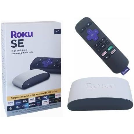 Buy Gadcet Dagenham,Roku SE HD Streaming Player – 720p, HDMI, App Control, 16GB, with Adapter & HDMI Cable (Box Damaged) - Gadcet UK | UK | London | Scotland | Wales| Near Me | Cheap | Pay In 3 | TV, Video & Home Audio