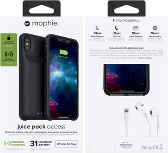 Buy Gadcet Dagenham,mophie Juice Pack Access – Slim Wireless Charging Battery Case for iPhone Xs Max - Black - Gadcet UK | UK | London | Scotland | Wales| Near Me | Cheap | Pay In 3 | Mobile Phone Accessories
