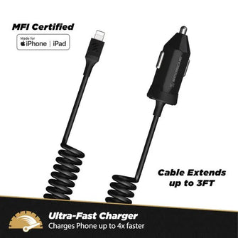 Buy Gadcet Dagenham,PowerVolt PD20 – 20W PD Car Charger with Captive Lightning Cable (Extends up to 9m) - Gadcet UK | UK | London | Scotland | Wales| Near Me | Cheap | Pay In 3 | Mobile & Smart Phone Accessories