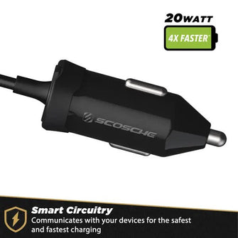 Buy Gadcet Dagenham,PowerVolt PD20 – 20W PD Car Charger with Captive Lightning Cable (Extends up to 9m) - Gadcet UK | UK | London | Scotland | Wales| Near Me | Cheap | Pay In 3 | Mobile & Smart Phone Accessories