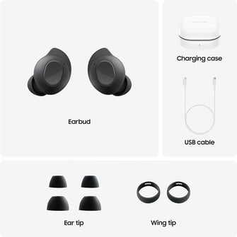 Buy Universal Electronics Limited,Samsung Galaxy Buds FE Wireless Earbuds, Active Noise Cancelling, Comfort Fit, Graphite, 2 Year Manufacturer Extended Warranty (UK Version) - Gadcet UK | UK | London | Scotland | Wales| Near Me | Cheap | Pay In 3 | Headphones & Earphones