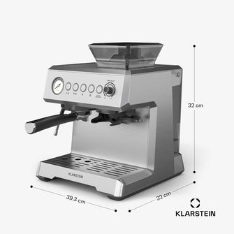 Buy Cashify Tech Ltd,Klarstein GrandPresso Espresso Machine – 20-Bar, 1350W, Integrated Grinder, Milk Frother, 2.3L Water Tank, Barista Quality at Home, Thermoblock Heating, Espresso Machine for Home - Gadcet UK | UK | London | Scotland | Wales| Near Me | Cheap | Pay In 3 | Coffee Makers & Espresso Machines