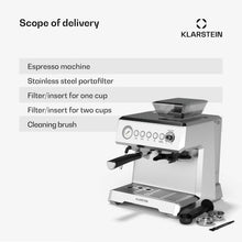 Buy Cashify Tech Ltd,Klarstein GrandPresso Espresso Machine – 20-Bar, 1350W, Integrated Grinder, Milk Frother, 2.3L Water Tank, Barista Quality at Home, Thermoblock Heating, Espresso Machine for Home - Gadcet UK | UK | London | Scotland | Wales| Near Me | Cheap | Pay In 3 | Coffee Makers & Espresso Machines