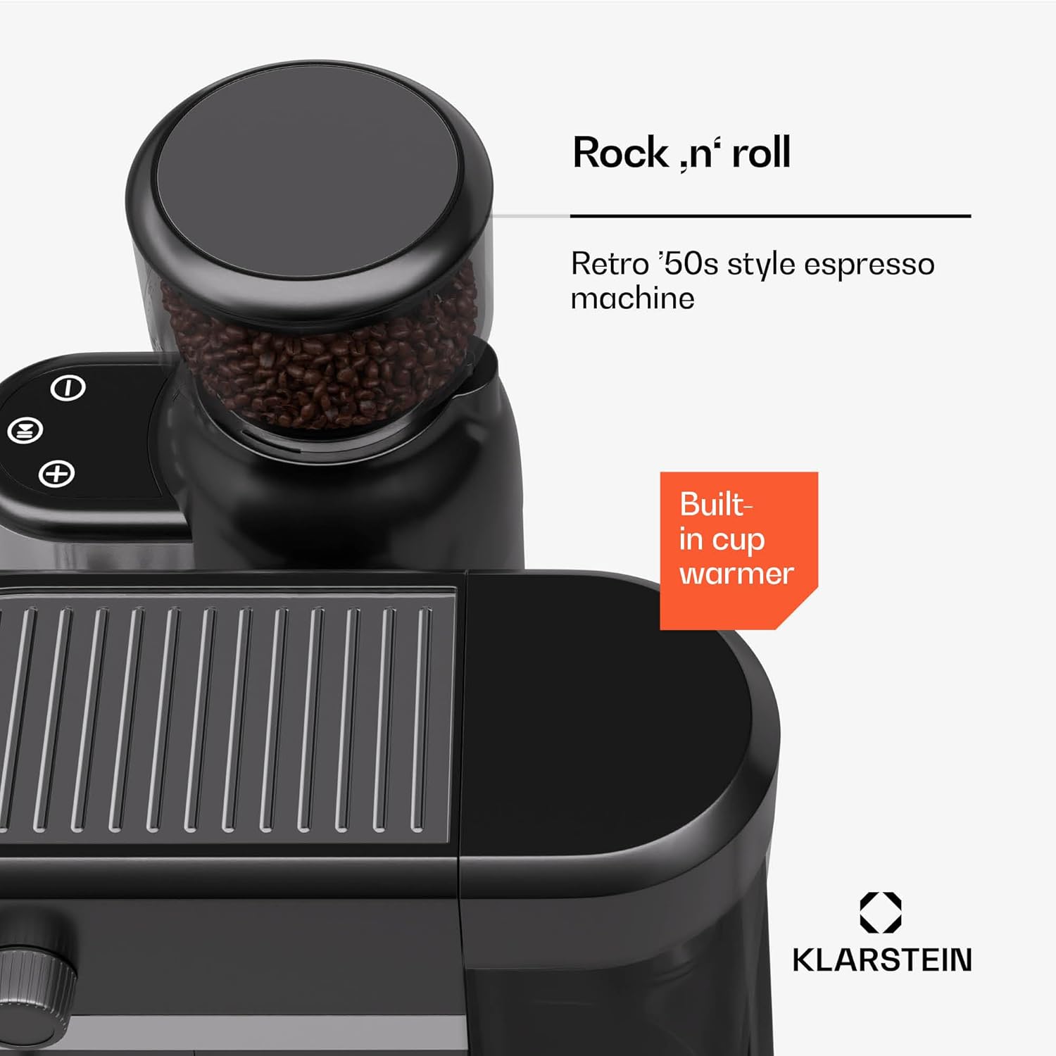 Buy Cashify Tech Ltd,KLARSTEIN Bella Café Espresso Machine – 19-Bar, 1550W, Built-in Grinder, Milk Frother, 1.4L Water Tank, 2 Cup Inserts, Thermo Block Heating, Black, Barista-Quality Coffee - Gadcet UK | UK | London | Scotland | Wales| Near Me | Cheap | Pay In 3 | Coffee Makers & Espresso Machines