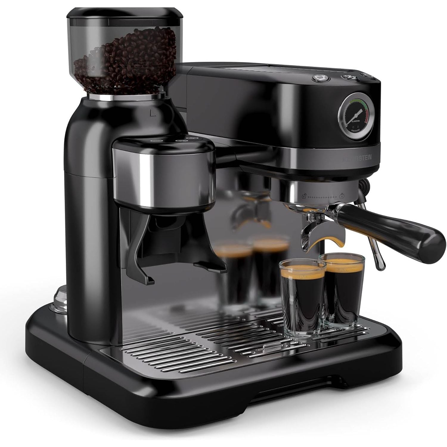 Buy Cashify Tech Ltd,KLARSTEIN Bella Café Espresso Machine – 19-Bar, 1550W, Built-in Grinder, Milk Frother, 1.4L Water Tank, 2 Cup Inserts, Thermo Block Heating, Black, Barista-Quality Coffee - Gadcet UK | UK | London | Scotland | Wales| Near Me | Cheap | Pay In 3 | Coffee Makers & Espresso Machines