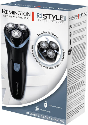 Buy Gadcet Dagenham,REMINGTON R1 Style Series Rotary Shaver - Black & Blue - Gadcet UK | UK | London | Scotland | Wales| Near Me | Cheap | Pay In 3 | Shaving & Grooming