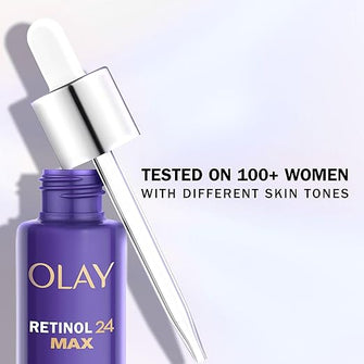 Olay Retinol 24 MAX Night Serum – Anti-Ageing Face Care with +40% Glycerin, Smooths, Renews & Hydrates, 40ml