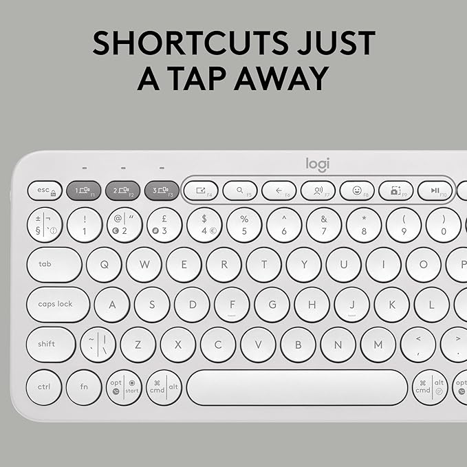 Buy Gadcet Dagenham,Logitech Pebble Keys 2 K380s – Slim Bluetooth Keyboard, Multi-Device, QWERTY UK Layout, Custom Shortcuts - White - Gadcet UK | UK | London | Scotland | Wales| Near Me | Cheap | Pay In 3 | Keyboards