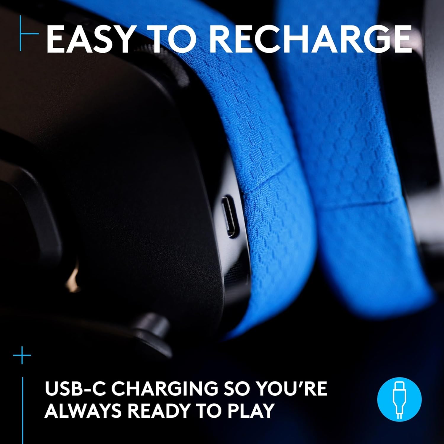 Buy Gadcet Dagenham,Logitech G G535 Lightspeed Wireless Gaming Headset - Black/Blue - Gadcet UK | UK | London | Scotland | Wales| Near Me | Cheap | Pay In 3 | Headphones & Headsets