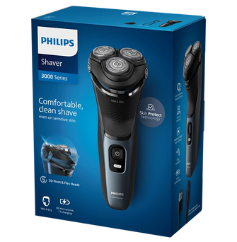 Shaver 3000 Series Wet & Dry Electric Shaver – Deep Blue