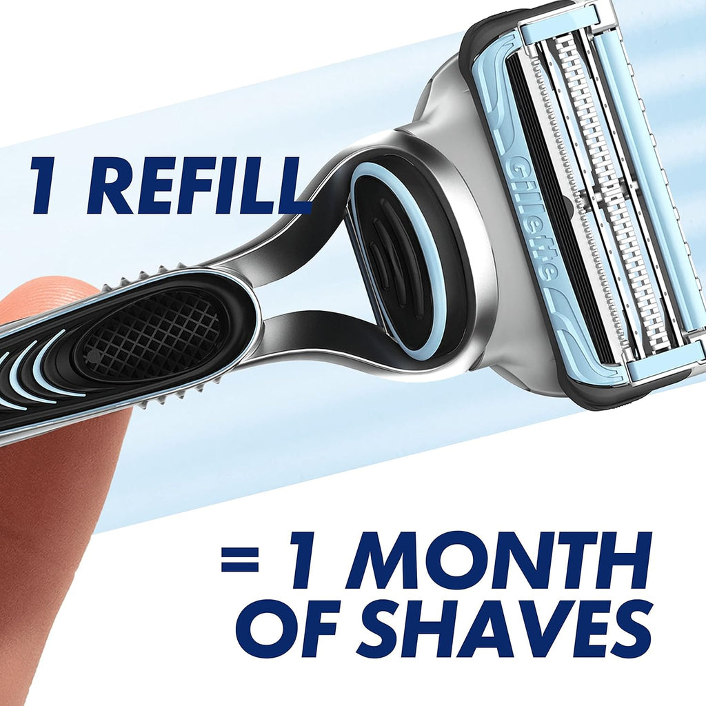 Gillette SkinGuard Sensitive Razor for Men Handle + 10 Blade Refills ...