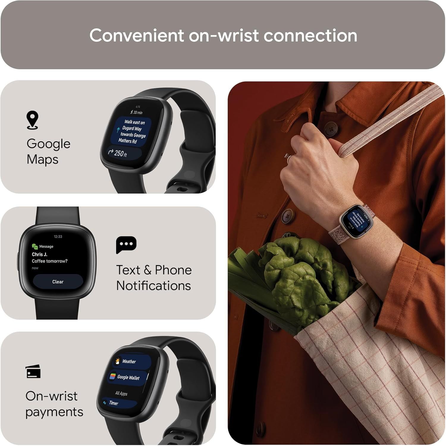 Buy Universal Electronics Limited,Google Fitbit Versa 4 Fitness Smartwatch with built-in GPS and up to 6 days battery life - compatible with iOS 15 or higher & Android OS 9.0 or higher - Gadcet UK | UK | London | Scotland | Wales| Near Me | Cheap | Pay In 3 | Smart Watches