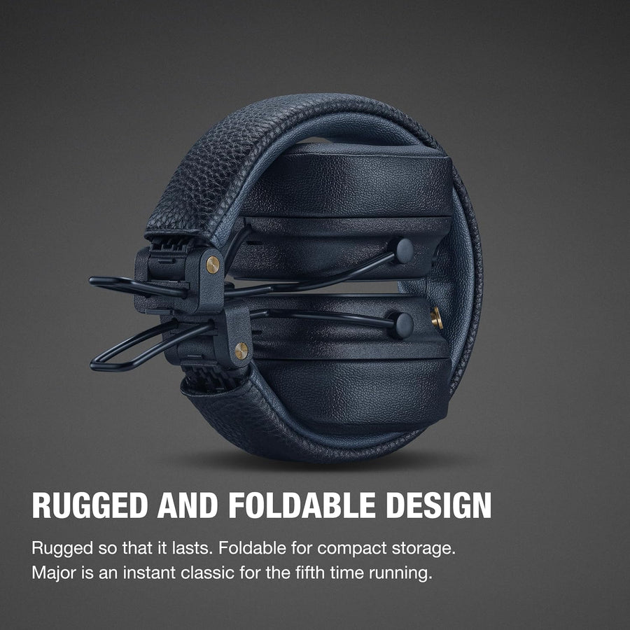 Marshall Major V On-Ear Wireless Bluetooth Headphones - Midnight