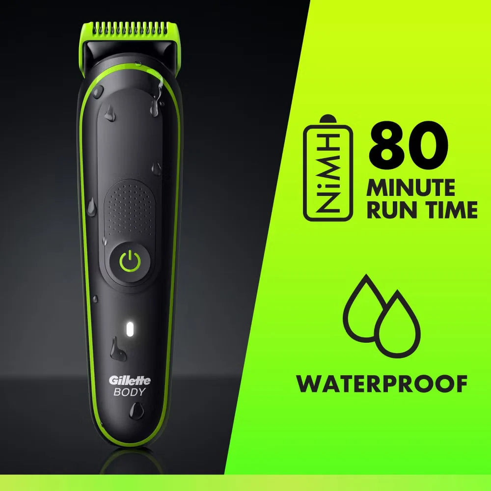 Gillette Labs I3 Body + Intimate Hair Trimmer For Men, 2 Body Combs