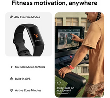 Fitbit Charge 6 Fitness Tracker - Obsidian/Black, Silicone Strap, Universal