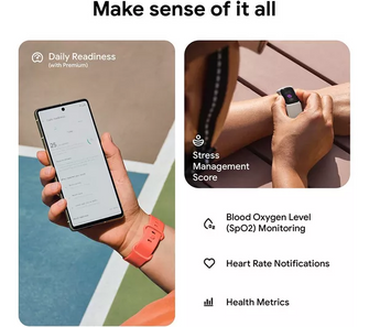 Fitbit Charge 6 Fitness Tracker - Obsidian/Black, Silicone Strap, Universal
