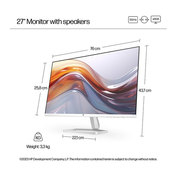 Buy Cashtro Ltd,HP Series 5 527sa Full HD 27" IPS LCD Monitor - White - Gadcet UK | UK | London | Scotland | Wales| Near Me | Cheap | Pay In 3 | Monitor