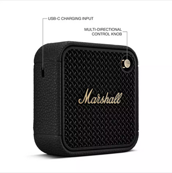 Marshall Willen II Portable Bluetooth Speaker - Black & Gold