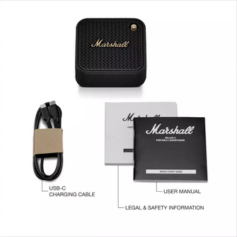 Marshall Willen II Portable Bluetooth Speaker - Black & Gold