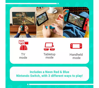 NINTENDO Switch Neon Red & Blue, Sports & Nintendo Switch Online 12 Month Membership