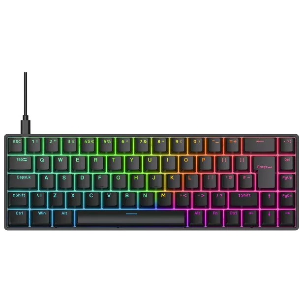 Buy Alann Trading Limited,NOS C800 Mini Magnetic 65 RGB Gaming Keyboard - Black - Gadcet UK | UK | London | Scotland | Wales| Near Me | Cheap | Pay In 3 | Keyboard