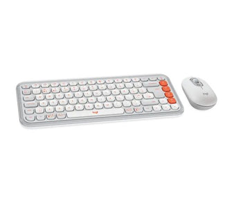 Buy Gadcet Dagenham,Logitech Pop Icon Combo Wireless Keyboard and Mouse Set - Off White and Orange (UK Style Keyboard) - Gadcet UK | UK | London | Scotland | Wales| Near Me | Cheap | Pay In 3 | Keyboard