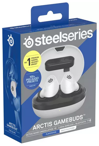 STEELSERIES Arctis GameBuds Wireless Noise-Cancelling Gaming Earbuds for PS5 - White