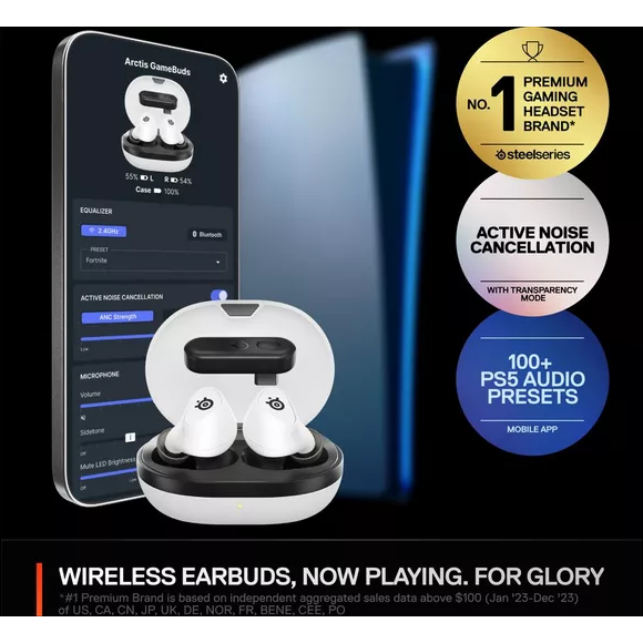 Buy Cashtro ltd,STEELSERIES Arctis GameBuds Wireless Noise-Cancelling Gaming Earbuds for PS5 - White - Gadcet UK | UK | London | Scotland | Wales| Near Me | Cheap | Pay In 3 | Gamebuds