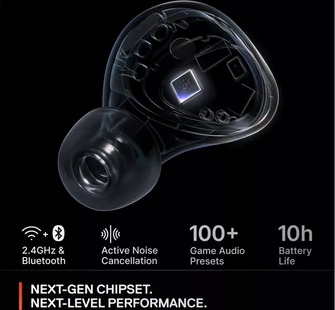STEELSERIES Arctis GameBuds Wireless Noise-Cancelling Gaming Earbuds for PS5 - White