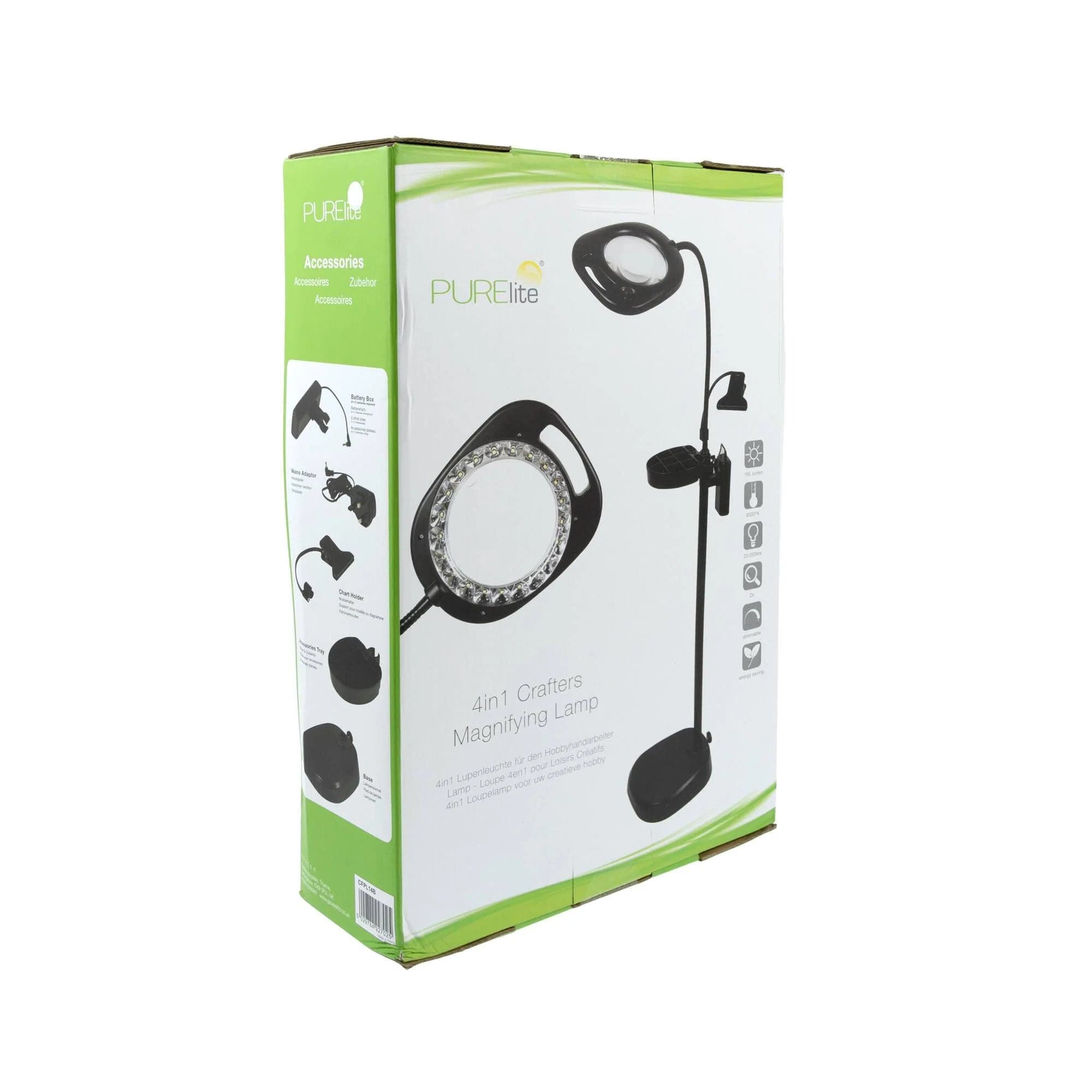 Buy Purelite,Purelite 4 -in-1 Crafters Magnifying Lamp - Black - Gadcet UK | UK | London | Scotland | Wales| Ireland | Near Me | Cheap | Pay In 3 | Household Appliances