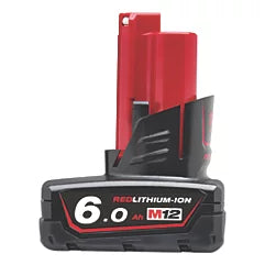 Buy Milwaukee,Milwaukee M12 B6 12V 6.0Ah RedLithium Li-Ion Battery - Gadcet UK | UK | London | Scotland | Wales| Near Me | Cheap | Pay In 3 | Battery