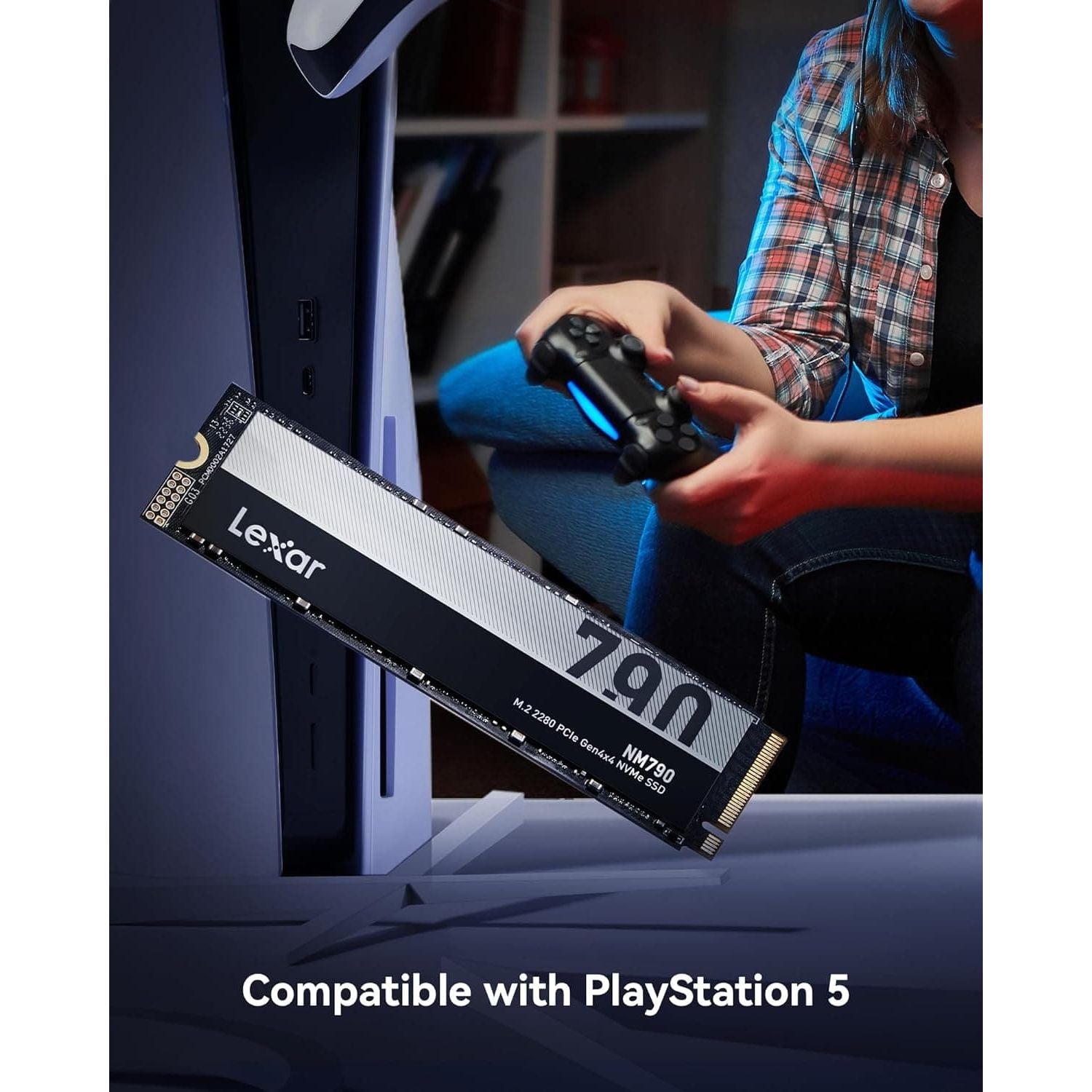 Buy Lexar,Lexar NM790 512GB M.2 PCIe Gen4x4 NVMe SSD - Up to 7200MB/s Read, 4400MB/s Write for PS5, PC & Laptop - Gadcet UK | UK | London | Scotland | Wales| Ireland | Near Me | Cheap | Pay In 3 | Computer Components